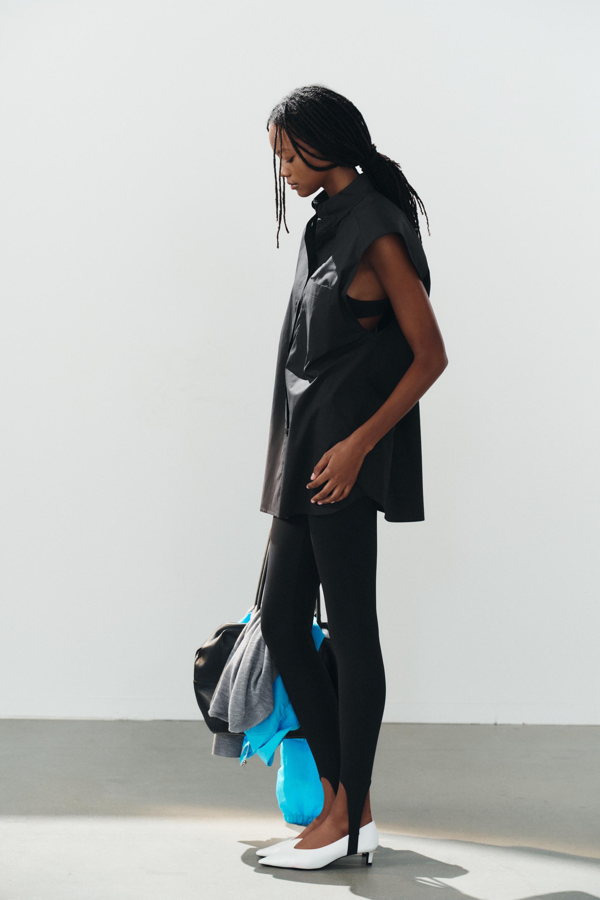 SLEEVELESS POPLIN SHIRT